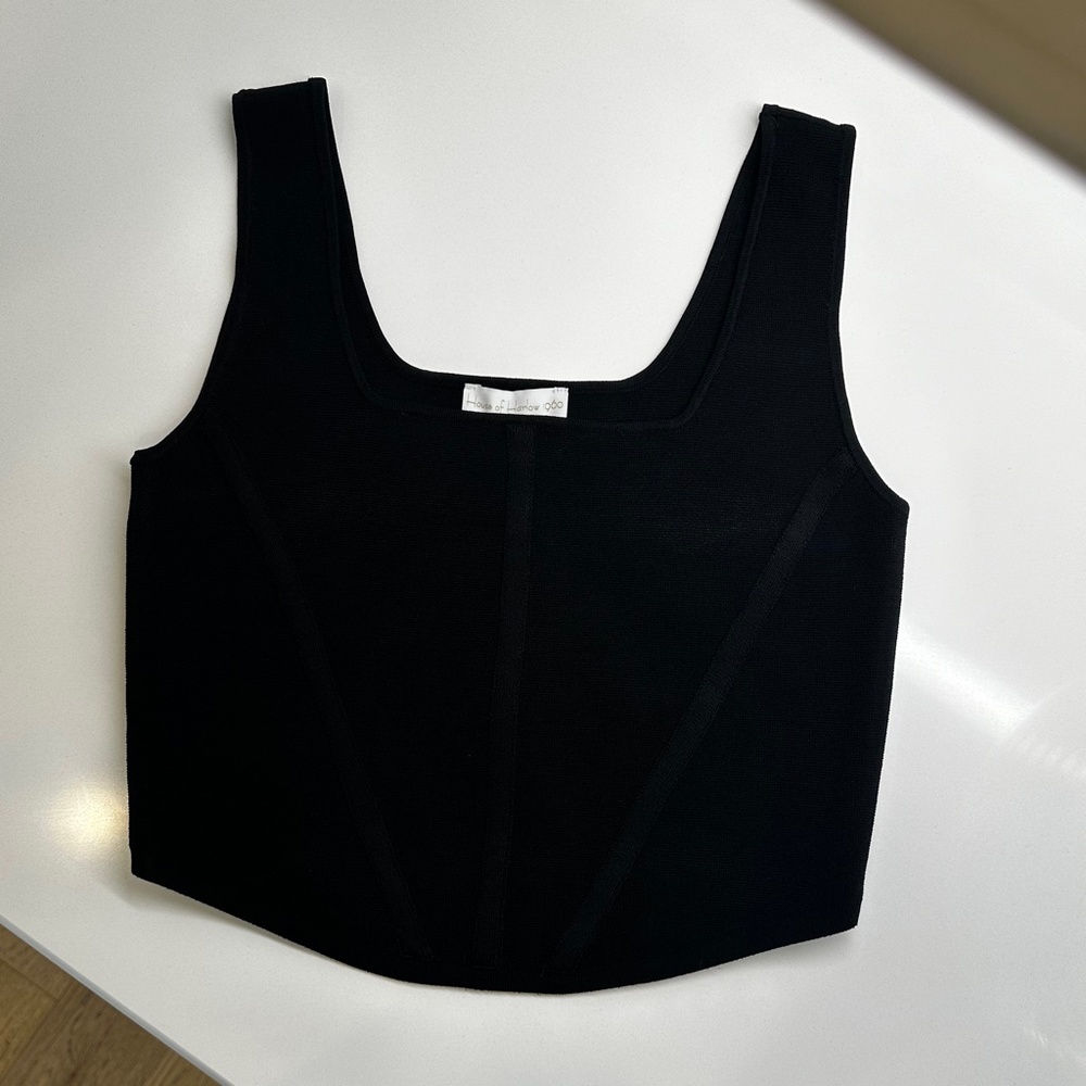 House of Harlow 1960 BLACK Crop Top - Picture 2 of 5